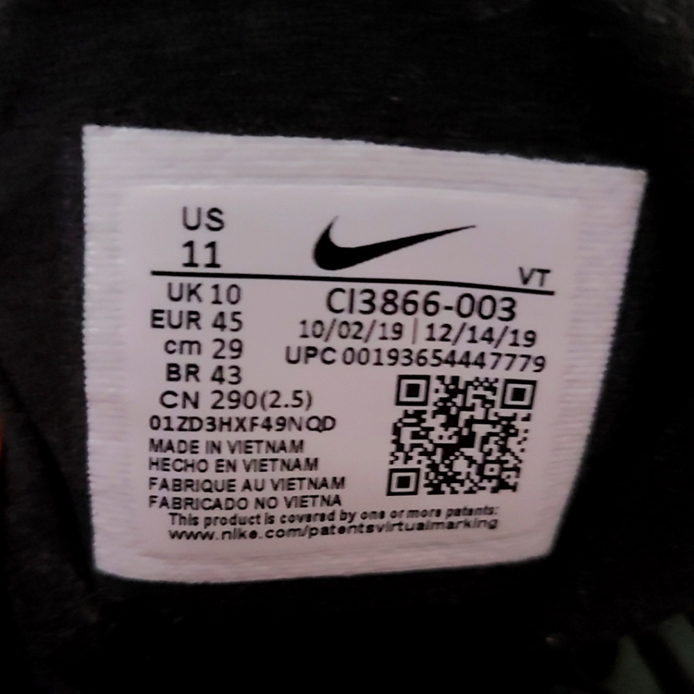 Size 11 - Nike Air Max 270 React Black Oil Gray 2020